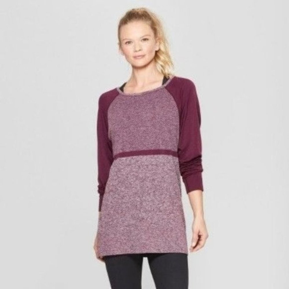 C9 Champion Womens Seamless Long Sleeve Top Dark‎ Berry Purple XXL Plus T…
